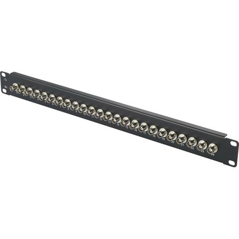 [NEUWERTIG] B-Ware Renkforce 24 Port Bnc Patchpanel  Netzwerk Installation Patch Panel 19 He