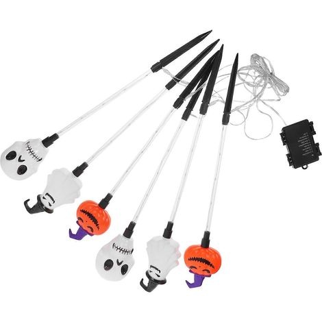 Guirlande lumineuse citrouille crâne pour Halloween (1 lot) - Décoration de jardin extérieur (1/5)