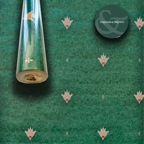 SUPER STOCK €0,56 al mq - Rotolo da 5,2mq (10x0,52mt) di Carta da Parati vinilica Top Quality lavabile GREEN ENGLAND