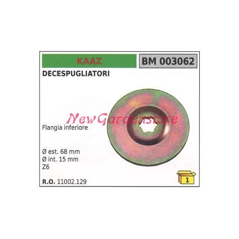 Flangia inferiore coppia conica KAAZ decespugliatore 003062