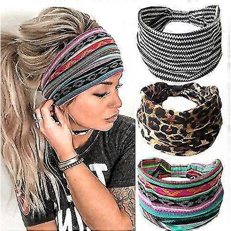 Bandeau bohème pour femme, bandeau turban, bandeau à fleurs souples (1/5)
