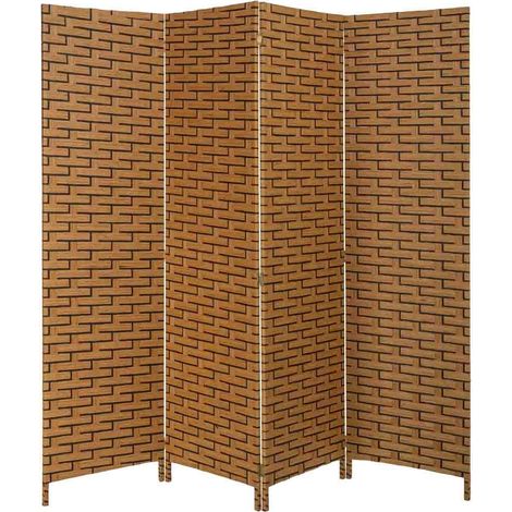 Biombo de papel trenzado 4 hojas 50(x4)x3x180h cm (1/5)