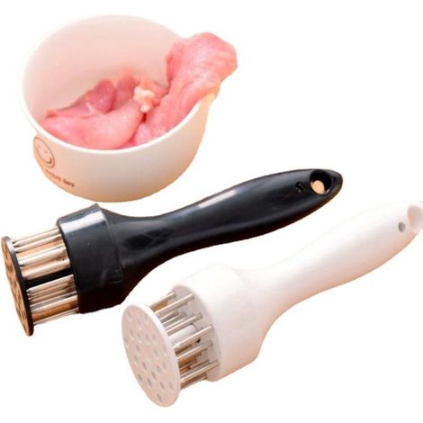 Fleischklopfernadeln aus Edelstahl, Fleischklopfer, Fleischspieß für Steak, Schweinefleisch, Hähnchen, Koteletts, Hähnchenflügel, 2er-Set (1/5)