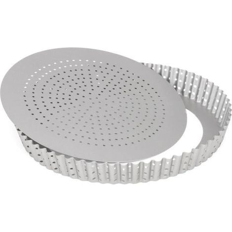 Patisse Molde para Tarta Perforado Antiadherente 24 cm Gris