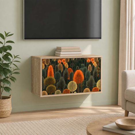vidaXL Wall-mounted TV Cabinet ZAANDAM 69 x 33 x 40 cm Sonoma Oak (1/5)