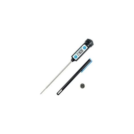Anpro Termometro da cucina digitale con sonda lunga e display LCD per alimenti, carne, olio, latte, vino, barbecue e acqua calda - Nero - Crezuo (1/4)