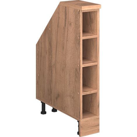 Armario para tejado inclinado Rion, Roble dorado, 15 x 81.8 cm con 4 compartimentos, carcasa 60 cm de profundidad, Vicco (1/5)