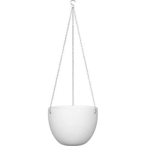 Scheurich Hanging Pot, Blumentopf aus Keramik, Farbe: Alaska, 22 cm Durchmesser, 16,8 cm hoch, 8,131 l Vol.