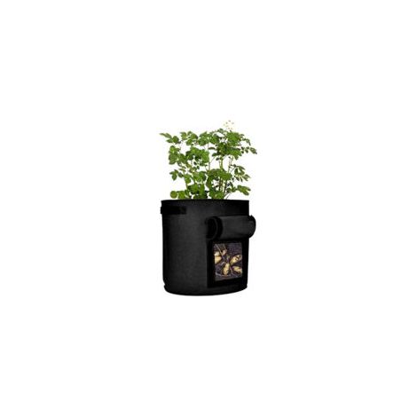 Pflanzsäcke für den Garten, 2er-Set, je 10 Gallonen (ca. 38 Liter), Vliesstoff - Crezuo