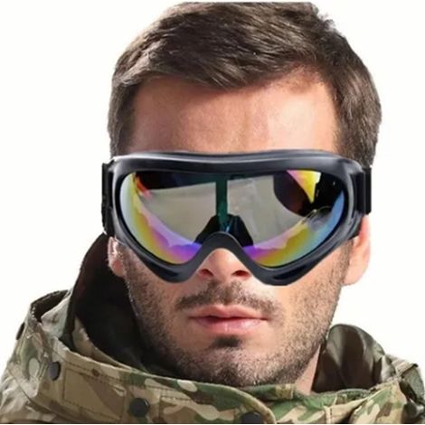 Winddichte Motorradbrille, Gesichtsschutz für den Außenbereich, Langlauf, Skifahren, Sport, Gesichtsschutz, Sonnenbrille. (1/5)