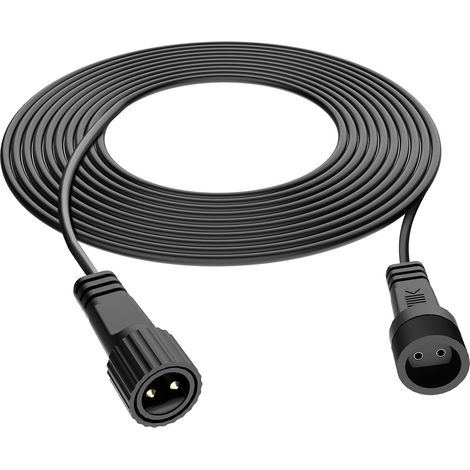 Câble d'extension de 3 m pour guirlandes lumineuses G40, câble d'extension étanche à 2 broches pour guirlandes lumineuses extérieures G40, guirlandes lumineuses de Noël en forme de glaçons