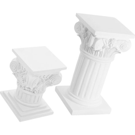 Lot de 2 Colonnes Romaines en Résine Décoratives pour Mariage, Petites et Grandes Tailles Carrées, Ornement Pilier Mariage, Décoration Intérieure Cérémonie, Accessoires Sculptés (1/5)