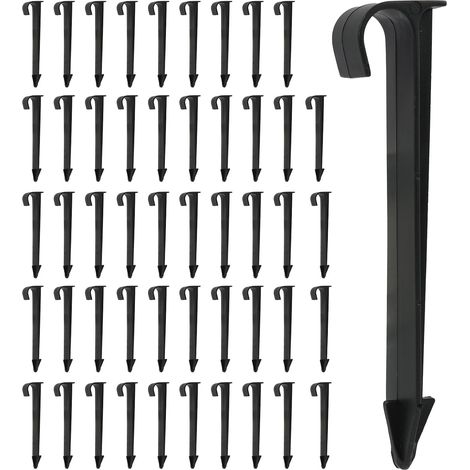 Piquet De Support - ABS Robuste - Pour Tuyau 16 mm - Fixation Sol Jardin Serre - Lot De 50 (1/5)