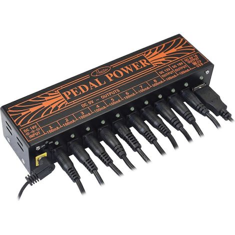 Alimentation pour pédalier d'effets guitare, sorties multiplexées CC isolées 9/12/18 RF (1/4)