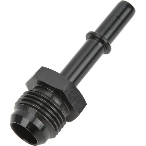 Adaptateur de raccord EFI à déconnexion rapide, à emboîter, en alliage d'aluminium anodisé noir, pour port d'alimentation de la rampe de filtre à carburant AN6-3/8 po (1/5)