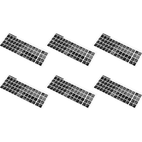 autocollants noirs pour clavier arabe et anglais, lettres blanches, pour ordinateur portable ou PC. (1/3)