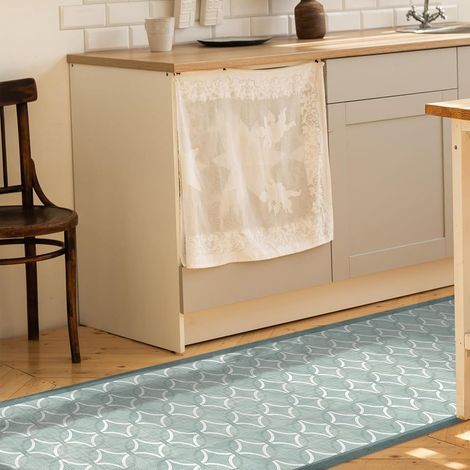 Non-Slip Vinyl Floor Mat 120x50cm Waterproof Washable for Kitchen Bathroom (1/5)