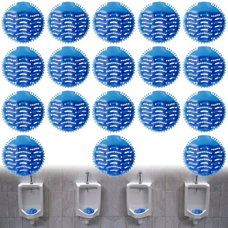 Set of 18 universal scented urinal screens - Splash protection - 30-day freshening effect - Insert mat for each urinal (1/5)