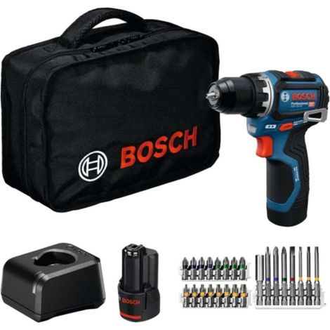 Taladro atornillador Bosch GSR 12V 32 azul compacto ligero (1/3)
