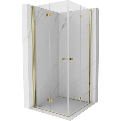 Mexen Mist-F Duo faltbare Duschkabine 120 x 120 cm, transparent, gold - 8A6-120L-120P-50-00 (1/5)