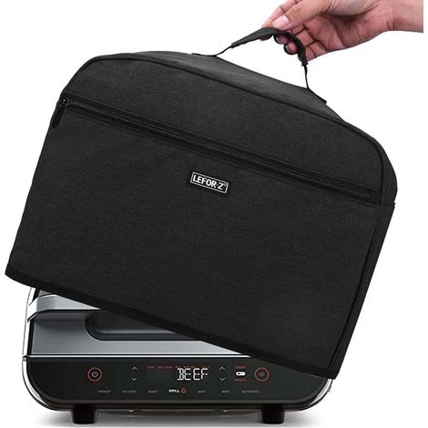 Housse Anti-poussière Compatible avec FG551/DG551 Foodi Smart XL et Accessoires, Housse résistante à l'eau avec 6 Poches de Rangement, Noir (1/5)