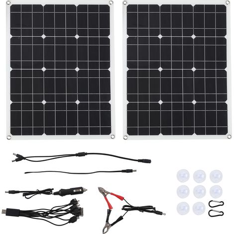 Hocheffizientes 80-W-monokristallines Solarmodul, Photovoltaik-Solarladegerät für Wohnmobile und Boote. (1/5)