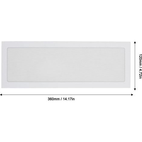 Filtre à poussière magnétique pour ventilateur PC – Grille en PVC fine 120 x 360 mm, blanc, 2 pièces (1/4)