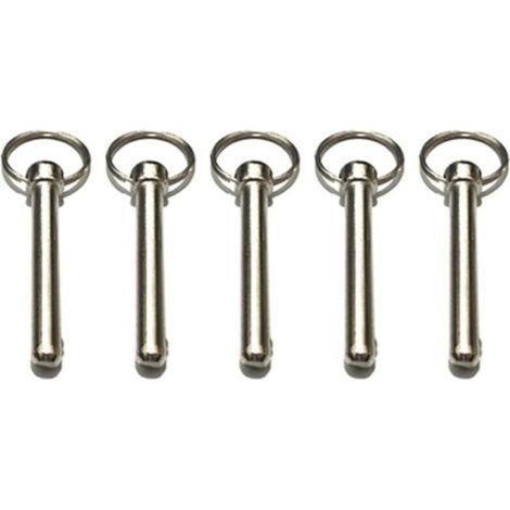 10 piezas de pasadores de liberación rápida, pasador de bloqueo de 8 mm con extremo de bola de resorte, accesorios de bloqueo, material marino, perno superior Bimini, diámetro 8 mm, longitud total 7 (1/4)