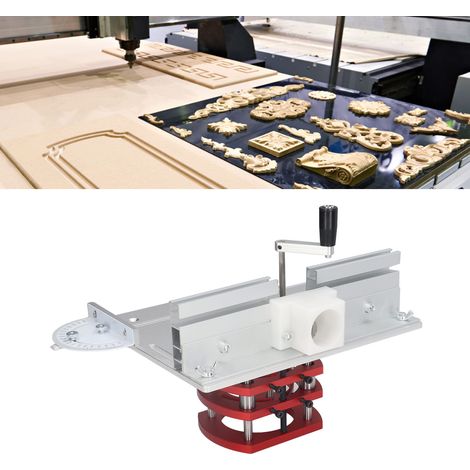 Machine à graver le bois C8 en alliage d'aluminium à panneau inversé avec rainurage, découpe et chanfreinage (argent) (1/5)