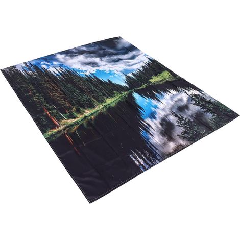 Wasserdichter Duschvorhang hochauflösender Druck mit Ringen