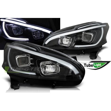 Paire de feux phares Peugeot 208 12-15 led LTI noir-27361722 (1/4)