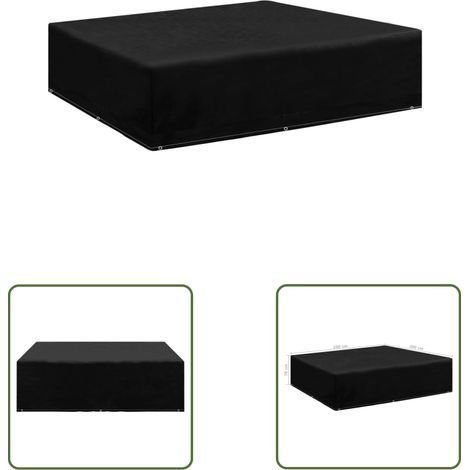 Housse de salon de jardin,Housse Table et Chaise de Jardin de Protection 8 œillets 200x200x70 cm -YZ783965 (1/3)