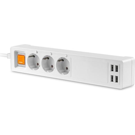 Platinet Ciabatta Intelligente 3680W con 4 porte USB-A (1/3)