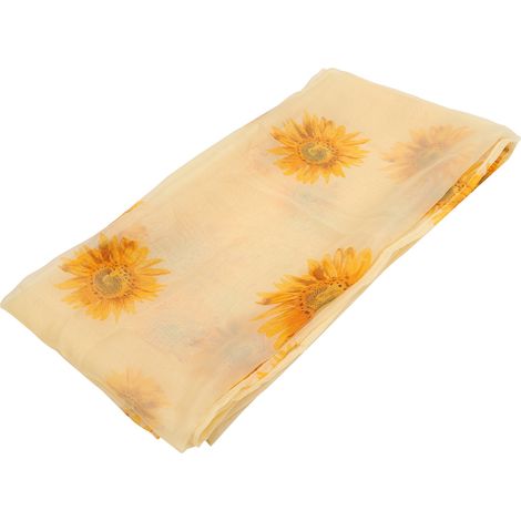 Rideaux transparents à motif tournesol pour balcon, chambre ou salon (1/5)