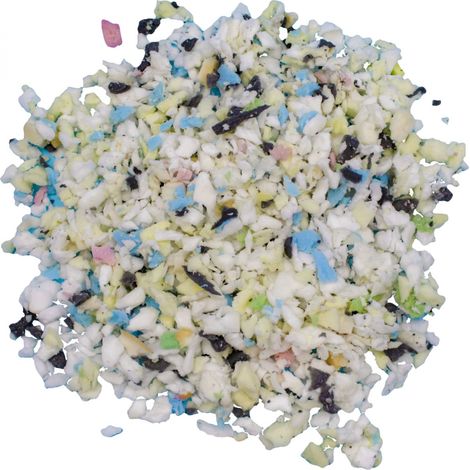 Flocons de mousse polyuréthane de rembourrage recyclée - 200 L - Vivezen