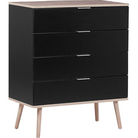 4 Drawer Chest WALPI Black
