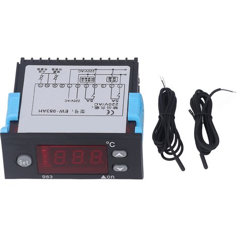 Thermostat double capteur multifonction chauffage refroidissement contrôleur température AC220V (1/5)