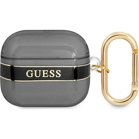 Custodia per AirPods 3 con cinturino Guess Collection, colore nero, codice 3666339047061 (1/3)