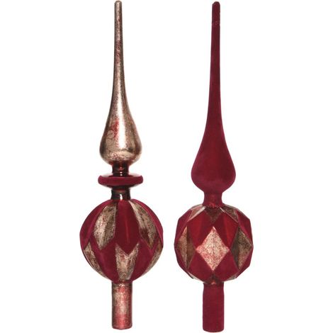 Puntale 31 Cm In Vetro Colorazioni Assortite