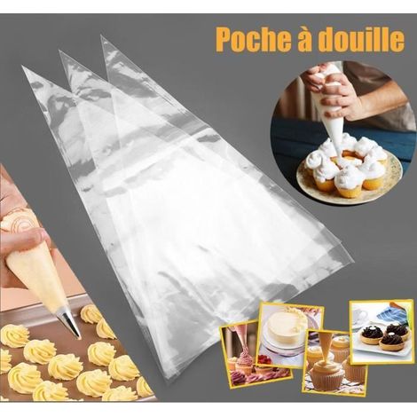VGEBY® 50Pcs Douille Poche à Douille Pâtisserie Kit Décoration de Gâteaux Crème DIY Réutilisable -CYA (1/4)