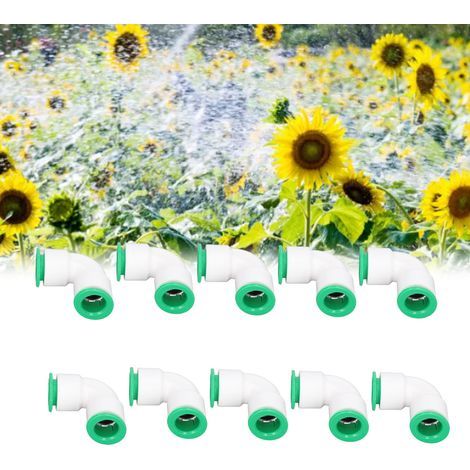 10 Pièces Raccord Coude PPR pour Tuyau, Connexion Rapide à Pousser, Kit pour Piscine 20mm / 0.79 Pouce (1/5)