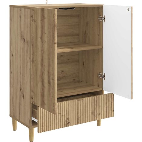 Maison La Vie - Buffet Salon Moderne - Meuble de rangement - Chêne artisanal 66 x 34,5 x 95 cm Bois d'ingénierie bu3308