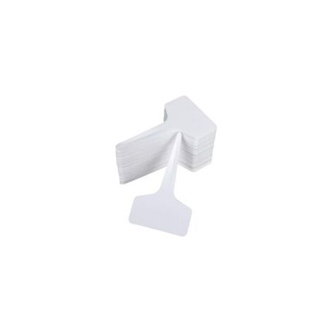 Pflanzen Schilder Wetterfest Pflanzen Stecker T-Form Pflanzen Etiketten Plastik Kunststoff Pflanzenetiketten Stecketiketten für Alle Gärtner White 100 Stück - Crezuo