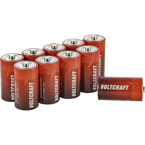 VOLTCRAFT Industrial LR14 Batteria 1/2 Torcia (C) Alcalina/manganese 8000 mAh 1.5 V 10 pz. (1/3)