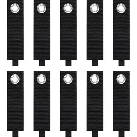 10PCS Organisateur Support Rallonge, Sangles Rangement d'extension Robustes Sangles Câble à Boucle à Crochet Portables avec Œillet pour le Stockage de Câbles de Cordes de Tuyau d'arrosage (1/5)
