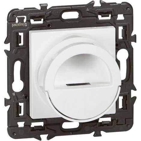 Legrand – Support smartphone mural – Fixation directe sans boîte d'encastrement – Pince anti-rayures – Compatible avec plaque multipostes