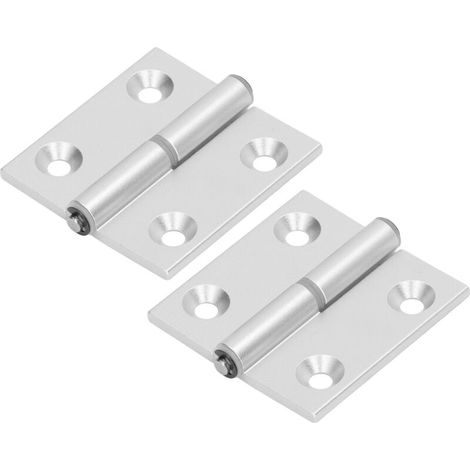 Lot de 2 charnières de porte pliantes à bascule, charnières de meubles en aluminium épais haute dureté avec douille en résine (1/5)