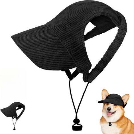 Cappello da sole per cani regolabile con fori per le orecchie, cappello da sole estivo per cani, cappello da sole estivo per piccoli animali domestici (1/5)