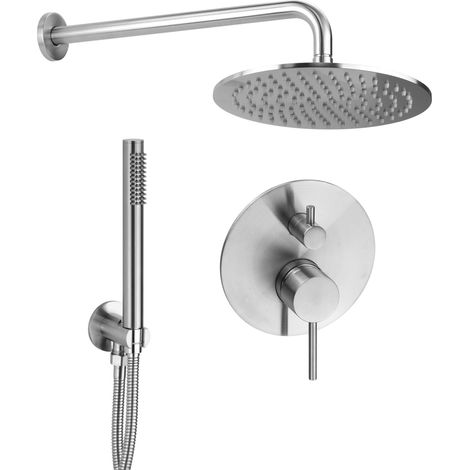 Kit de douche complet avec mitigeur de douche intégré à 2 voies en acier inoxydable AISI 304 Arqea Tuttotondo RE4301 (1/5)