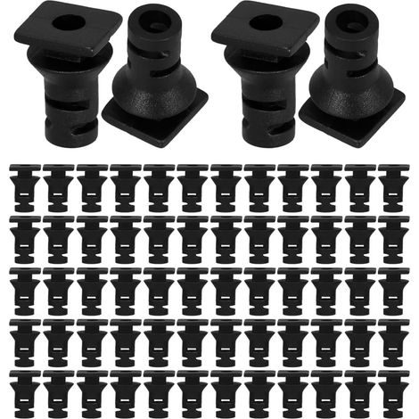 eurs Installation de Traction pour Câble 100pcs Décharge de en Abs Noir Rapide et Facile Protège Fils Électriques et Boîtiers de Contrôle Électrique (1/5)